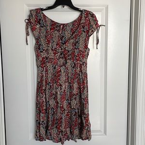 Free People Red Floral Mini Dress